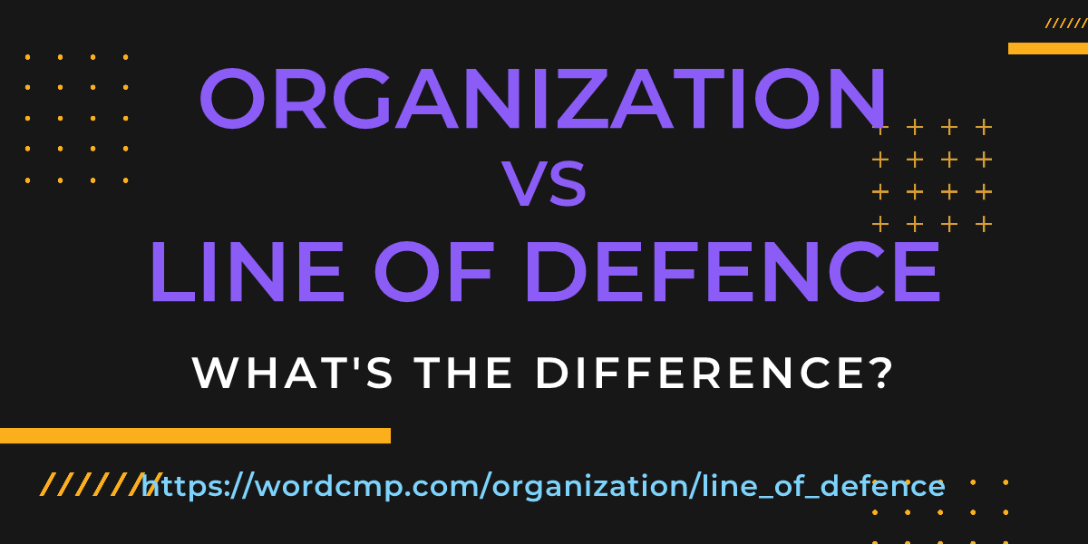 Difference between organization and line of defence