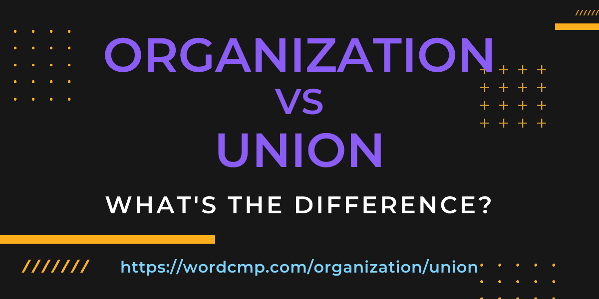 Difference between organization and union