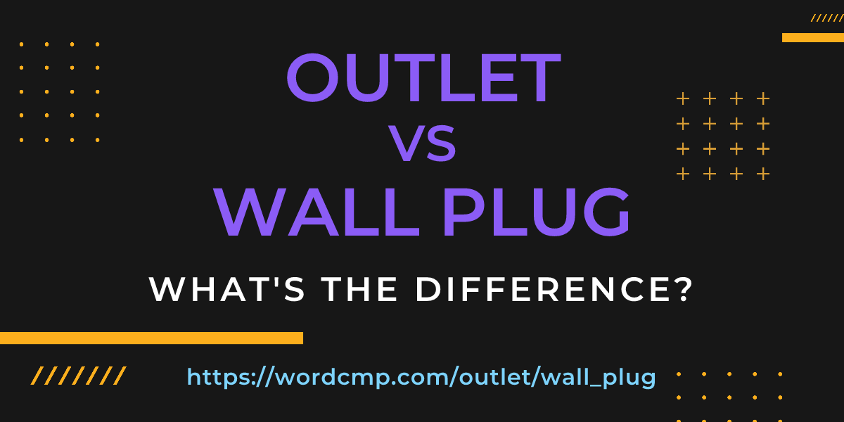 Difference between outlet and wall plug