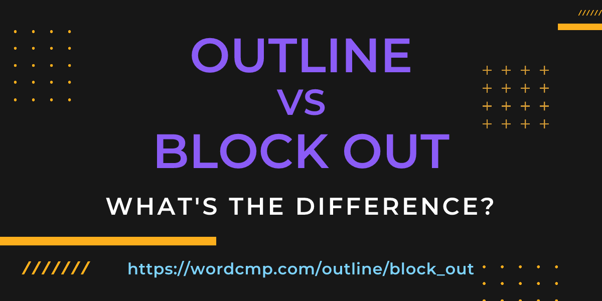 Difference between outline and block out