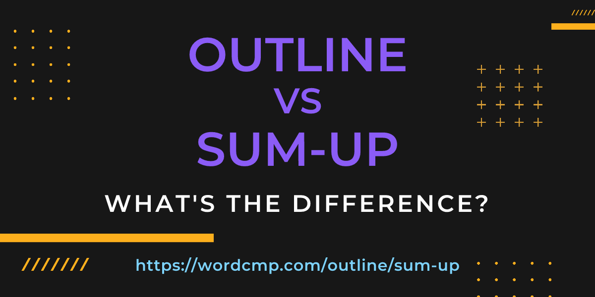 Difference between outline and sum-up