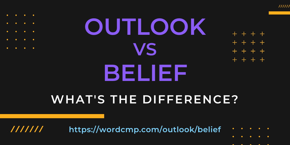 Difference between outlook and belief