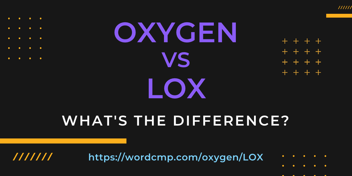 Difference between oxygen and LOX