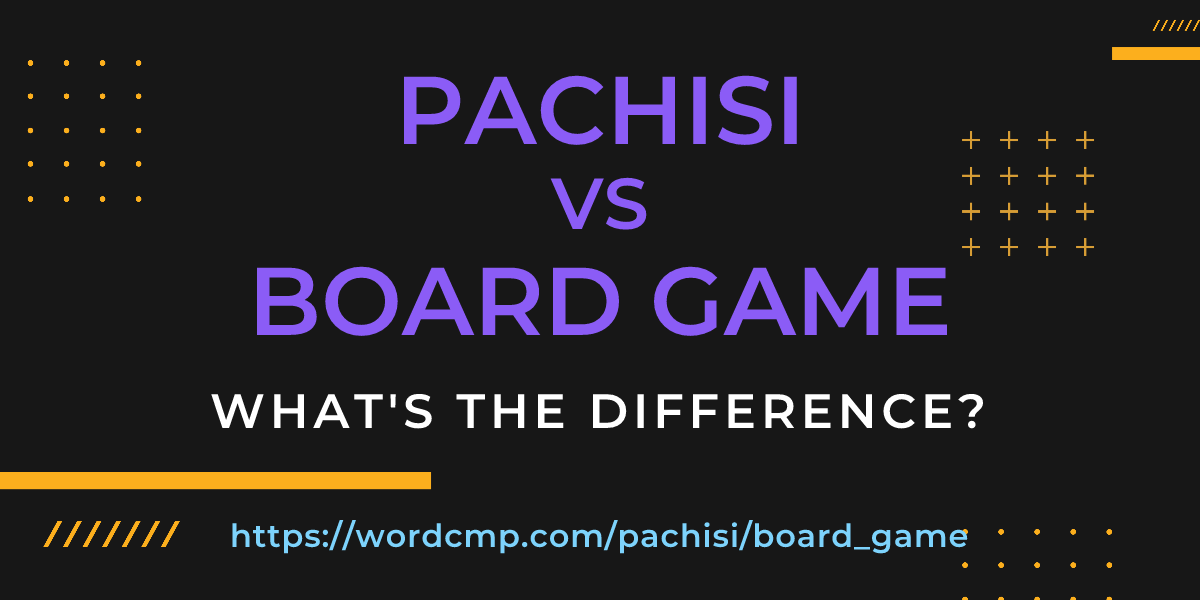 Difference between pachisi and board game
