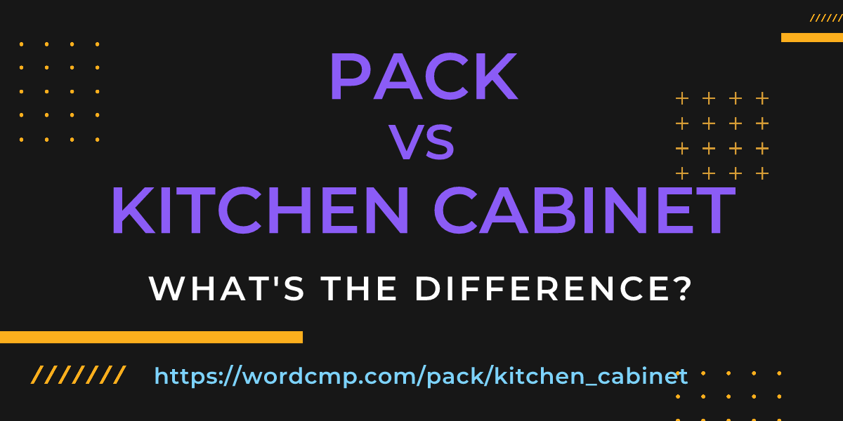 Difference between pack and kitchen cabinet
