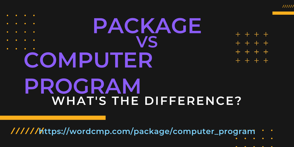 Difference between package and computer program