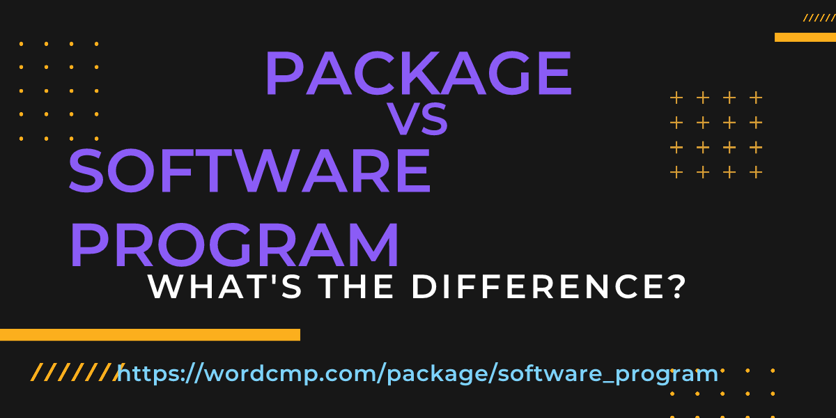 Difference between package and software program