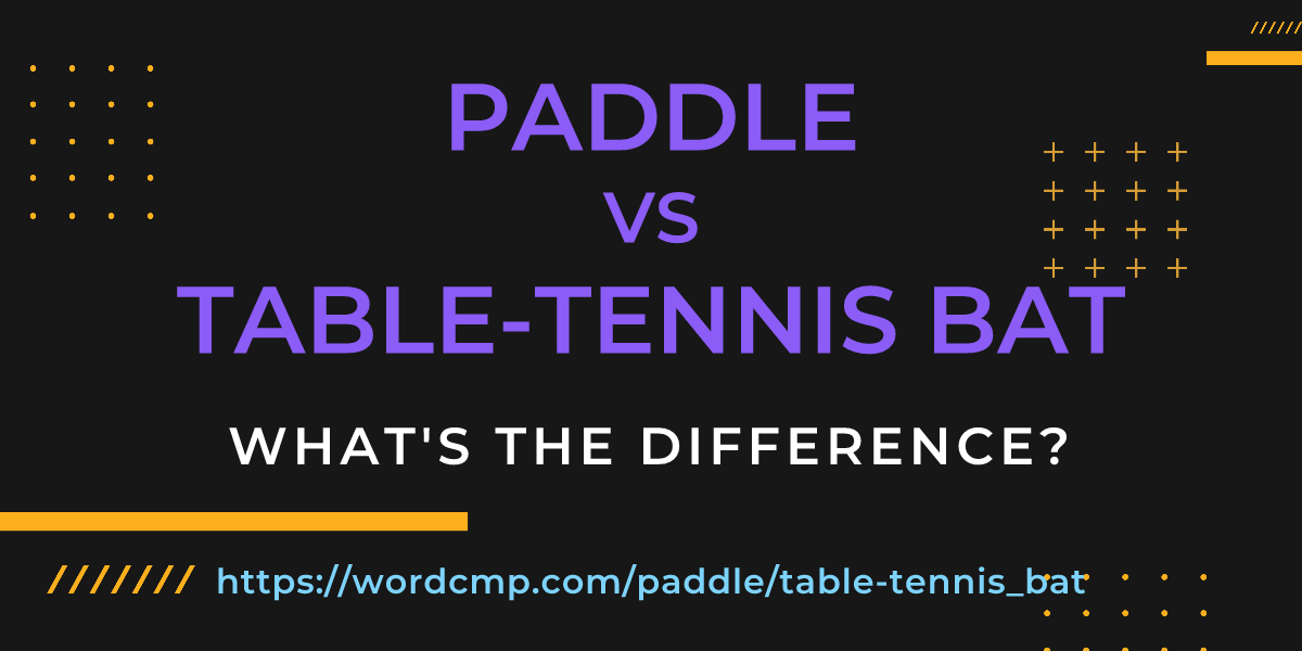 Difference between paddle and table-tennis bat