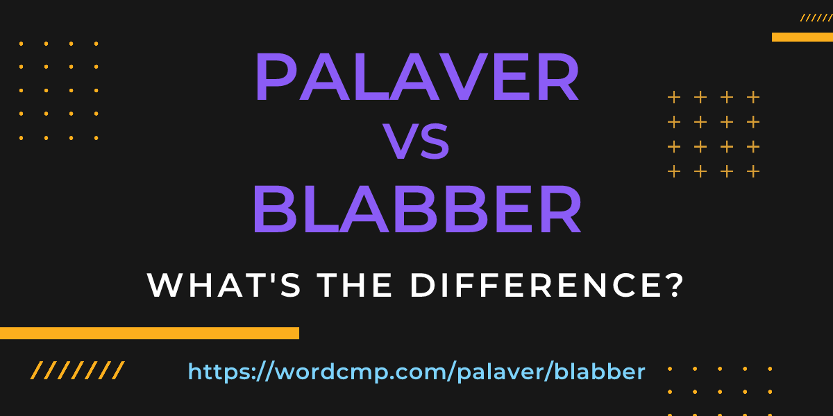 Difference between palaver and blabber