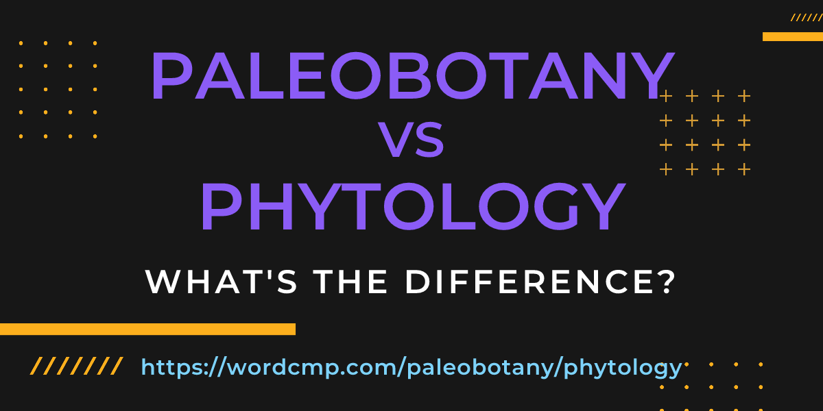Difference between paleobotany and phytology