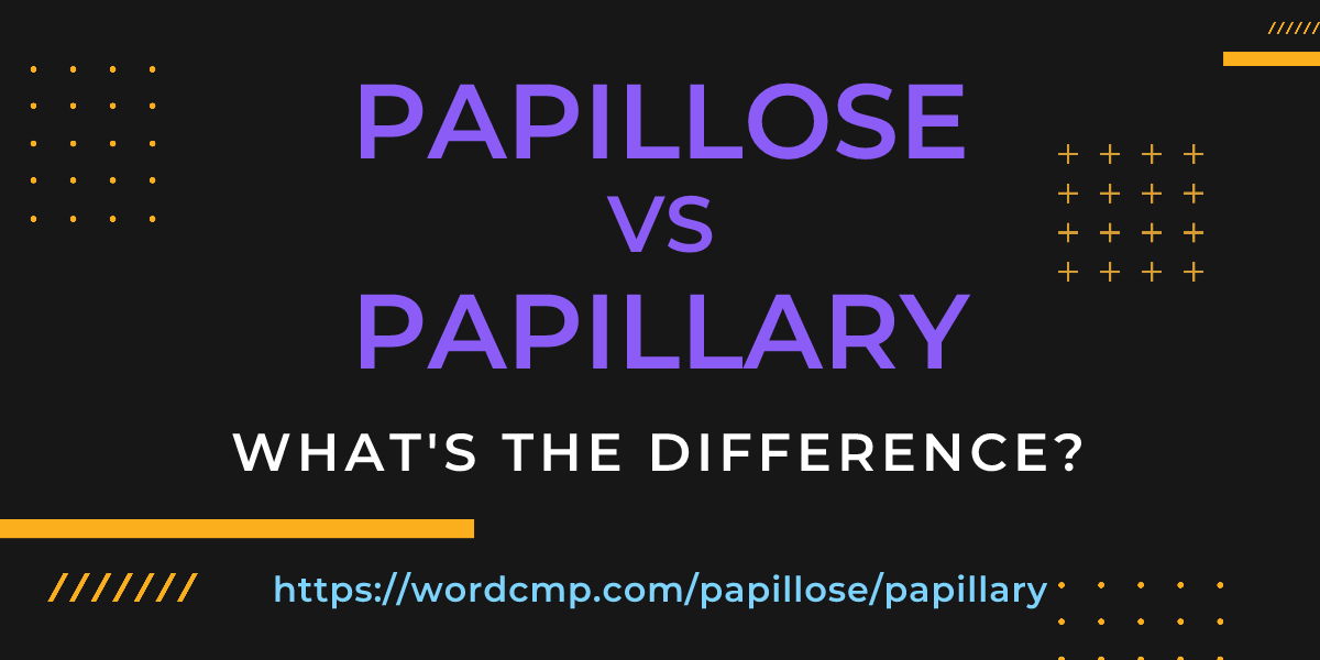 Difference between papillose and papillary