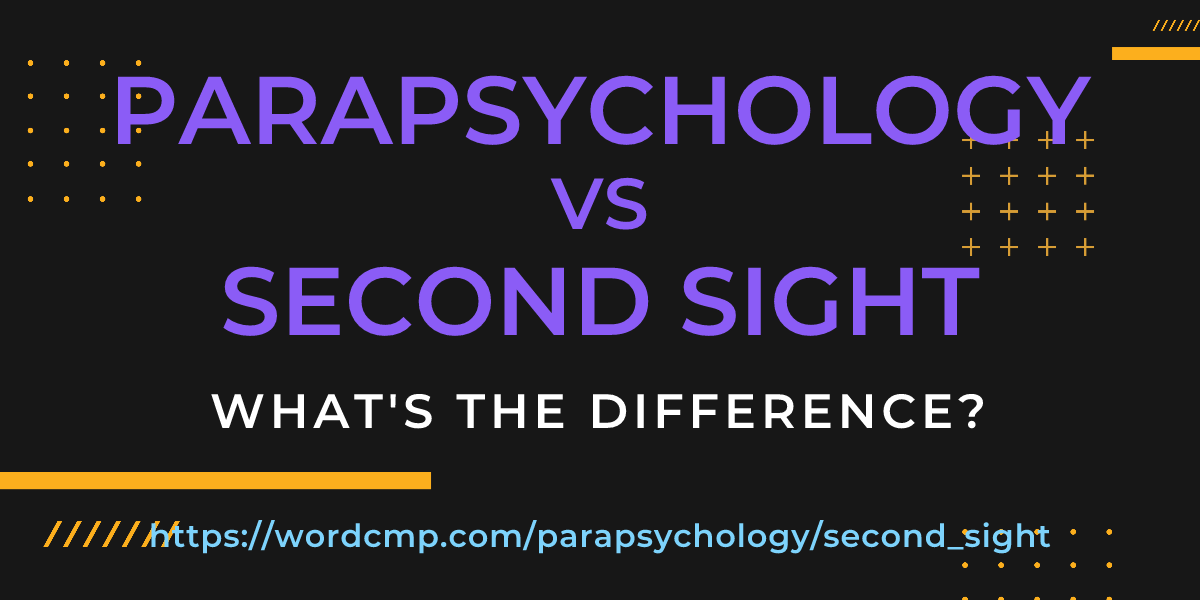 Difference between parapsychology and second sight
