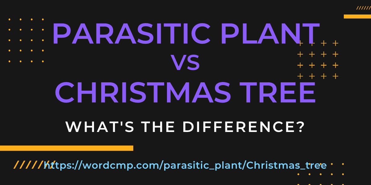 Difference between parasitic plant and Christmas tree