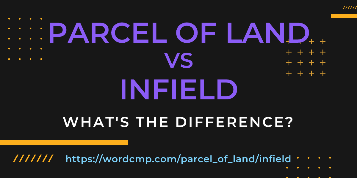 Difference between parcel of land and infield