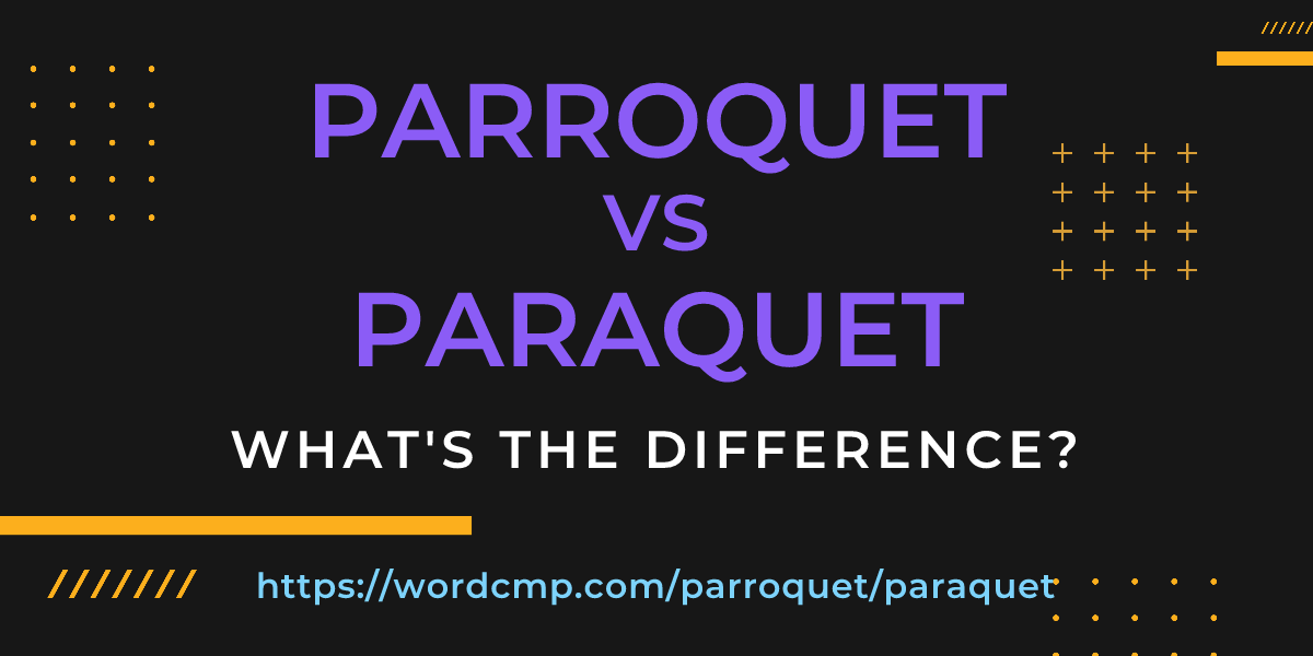 Difference between parroquet and paraquet