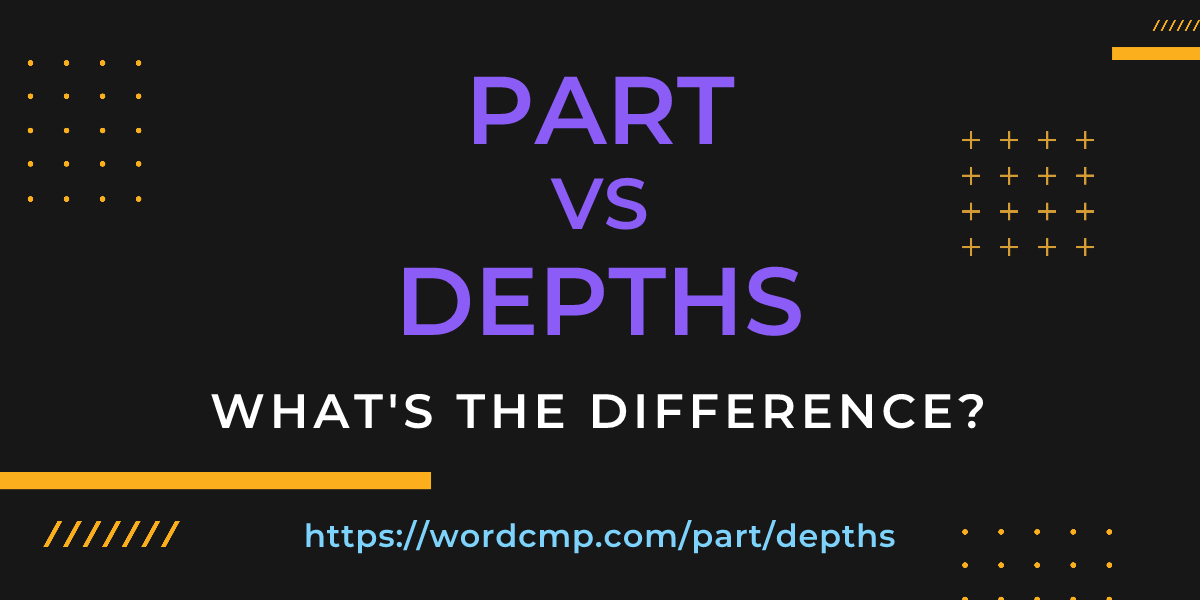 Difference between part and depths