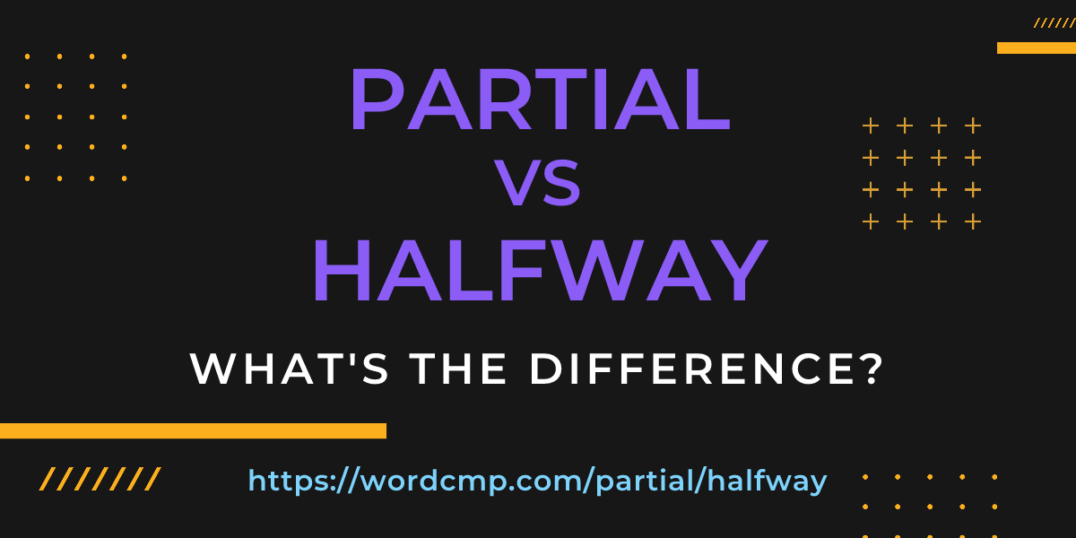 Difference between partial and halfway