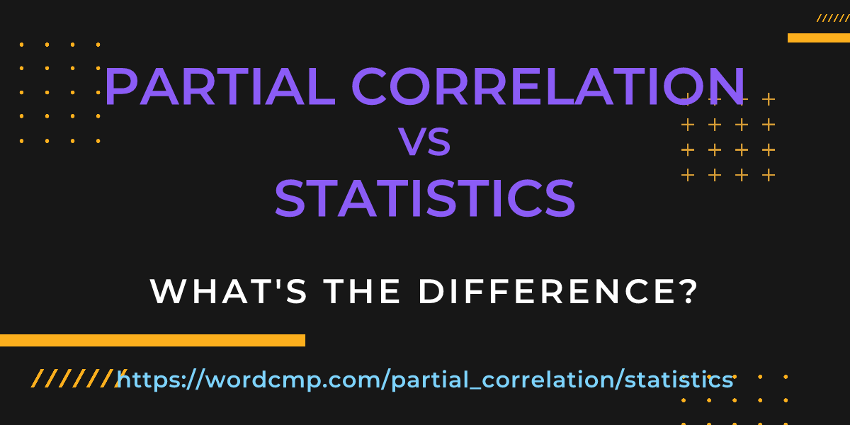 Difference between partial correlation and statistics