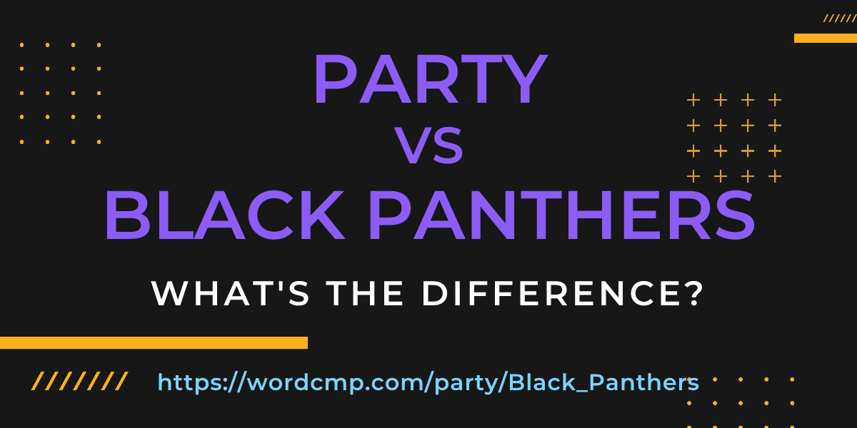 Difference between party and Black Panthers