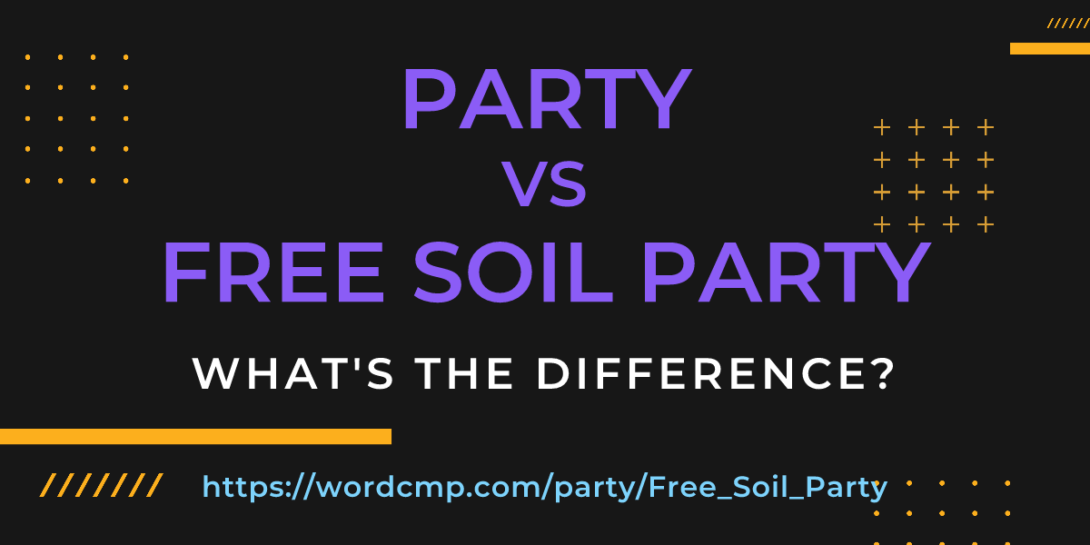 Difference between party and Free Soil Party