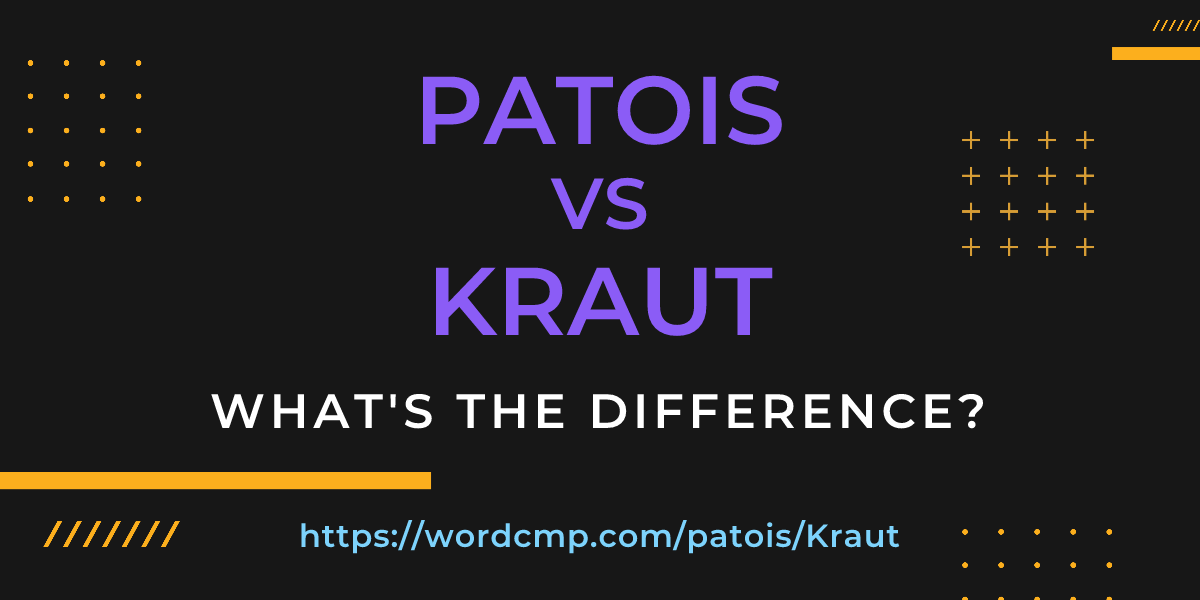 Difference between patois and Kraut