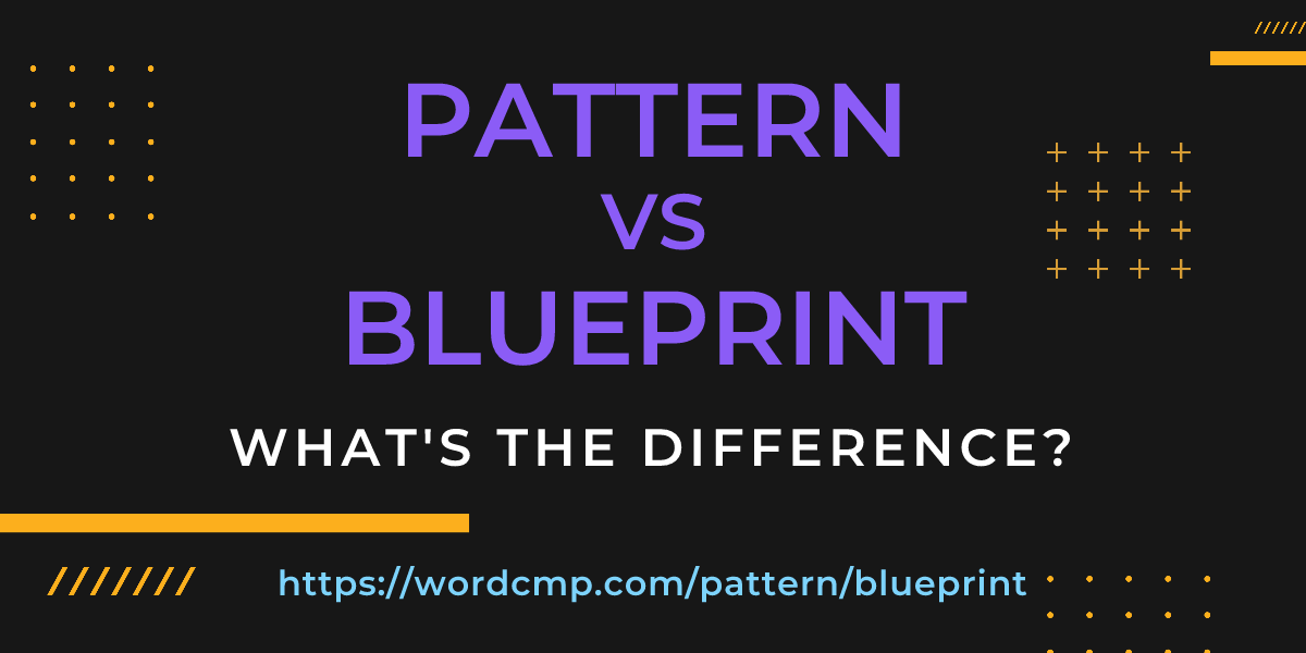 Difference between pattern and blueprint