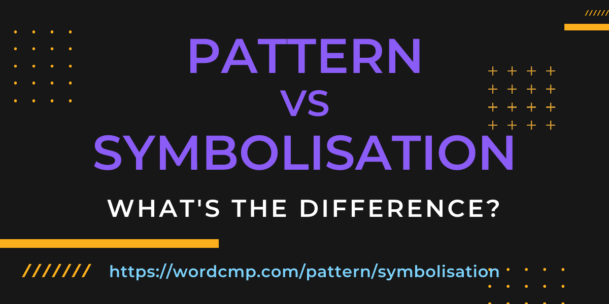 Difference between pattern and symbolisation