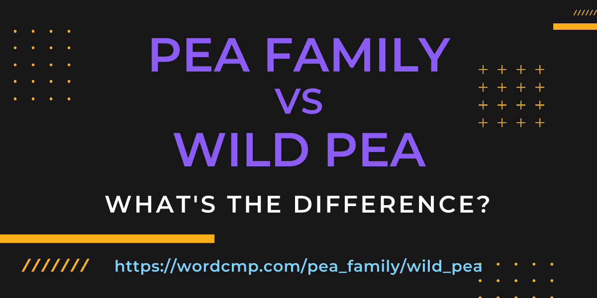 Difference between pea family and wild pea