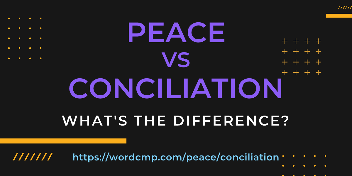 Difference between peace and conciliation