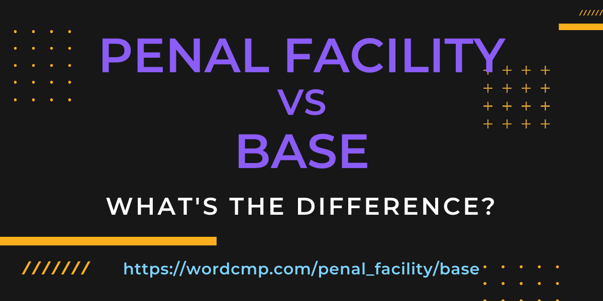 Difference between penal facility and base