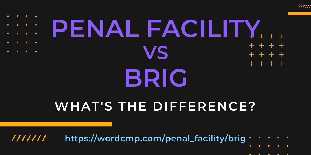 Difference between penal facility and brig