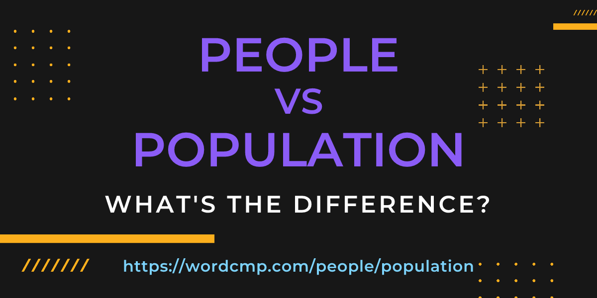 Difference between people and population