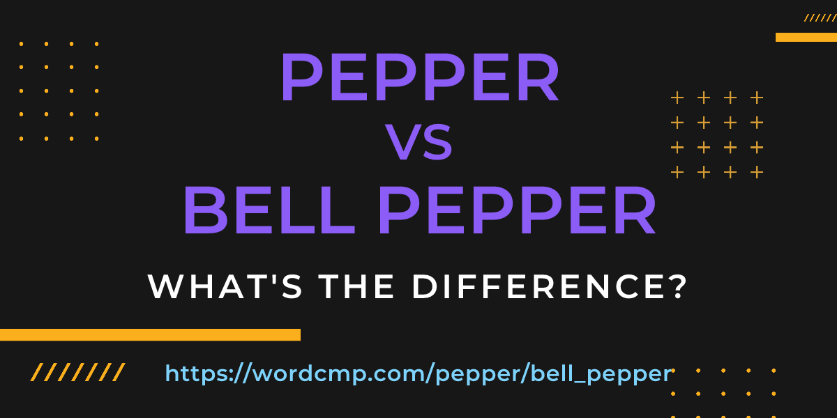 Difference between pepper and bell pepper