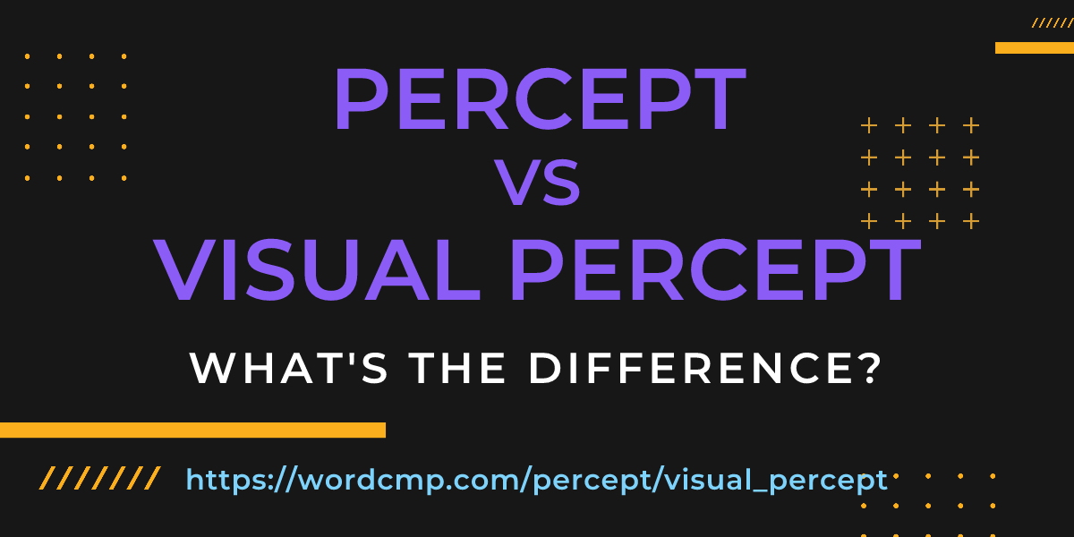 Difference between percept and visual percept