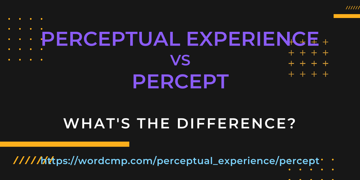 Difference between perceptual experience and percept