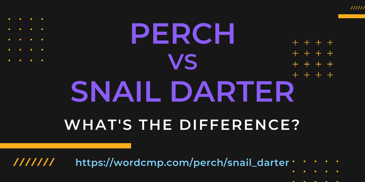 Difference between perch and snail darter