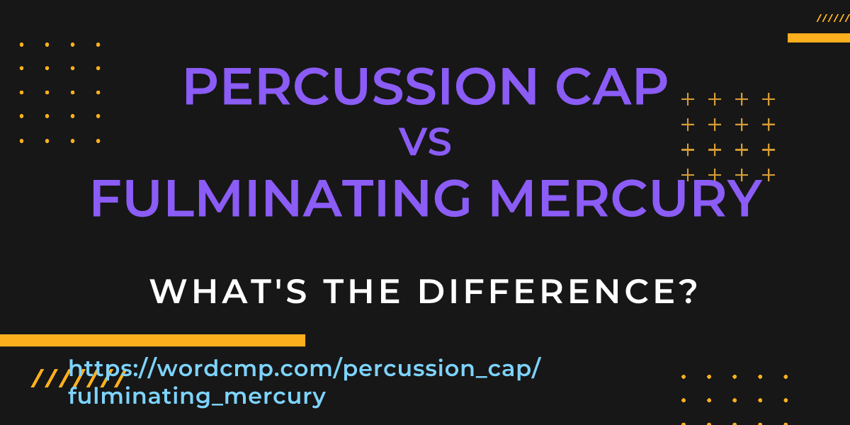 Difference between percussion cap and fulminating mercury