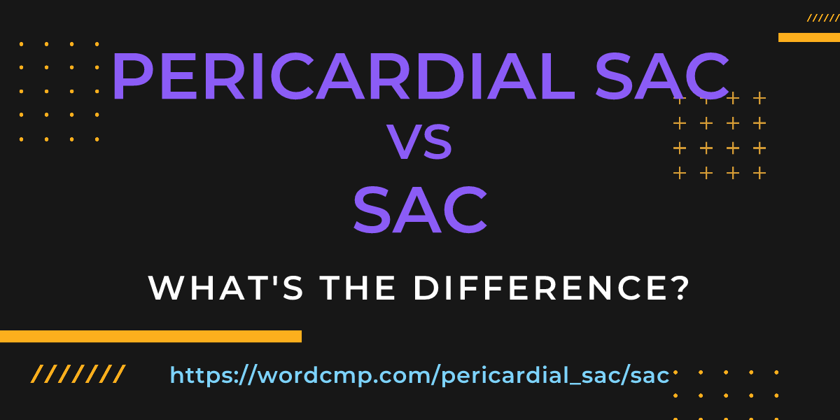 Difference between pericardial sac and sac
