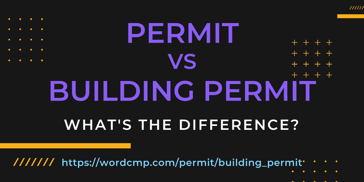 Difference between permit and building permit