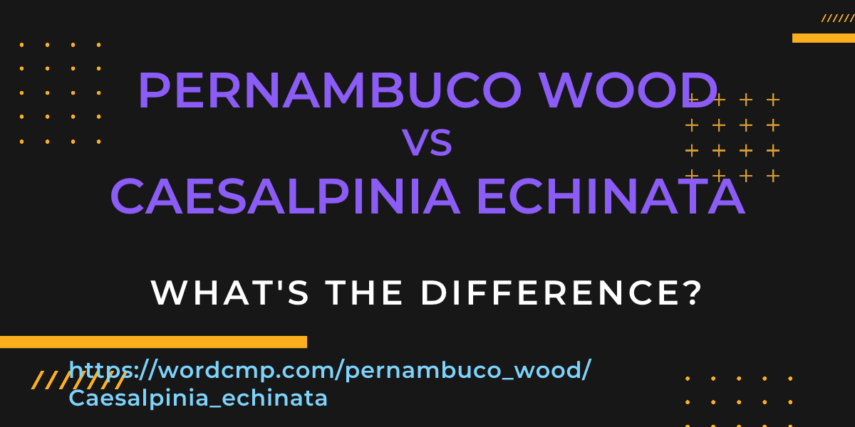 Difference between pernambuco wood and Caesalpinia echinata