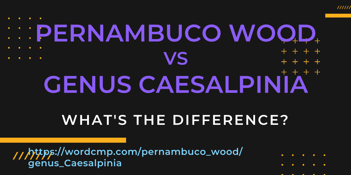 Difference between pernambuco wood and genus Caesalpinia