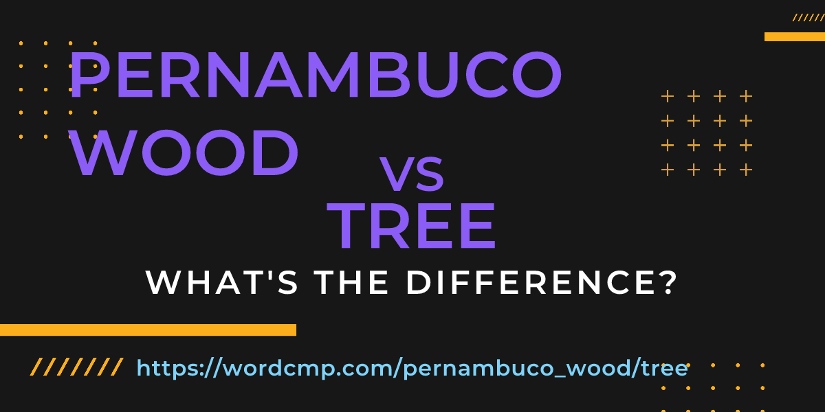 Difference between pernambuco wood and tree