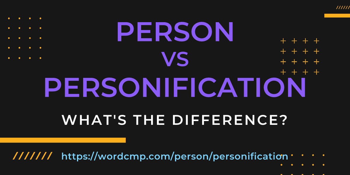 Difference between person and personification