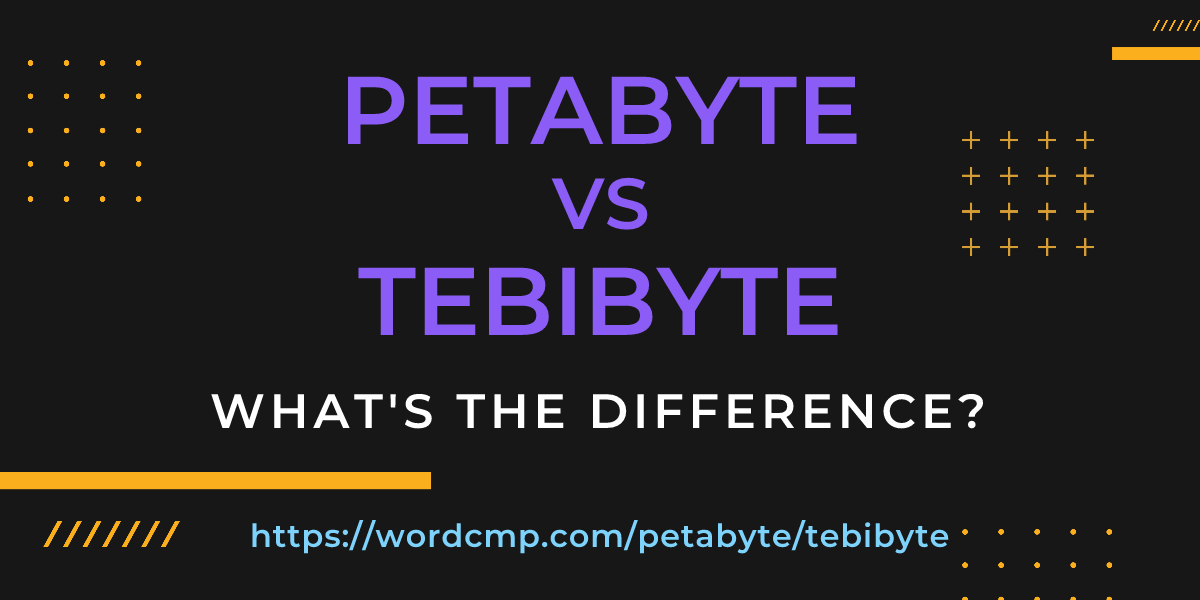 Difference between petabyte and tebibyte