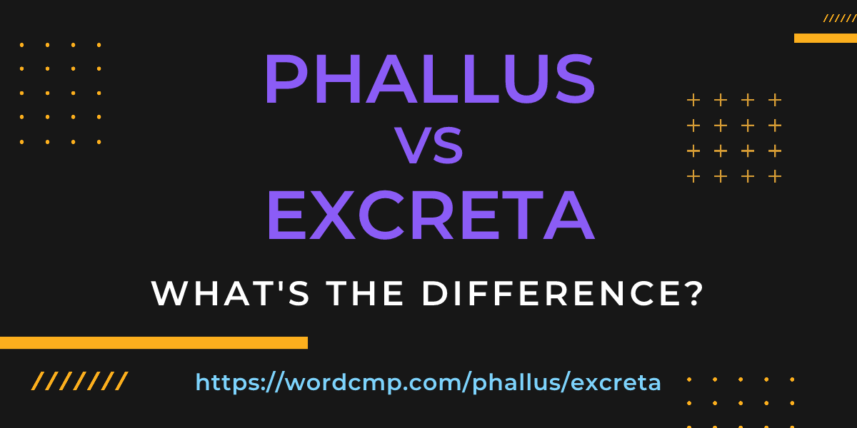 Difference between phallus and excreta