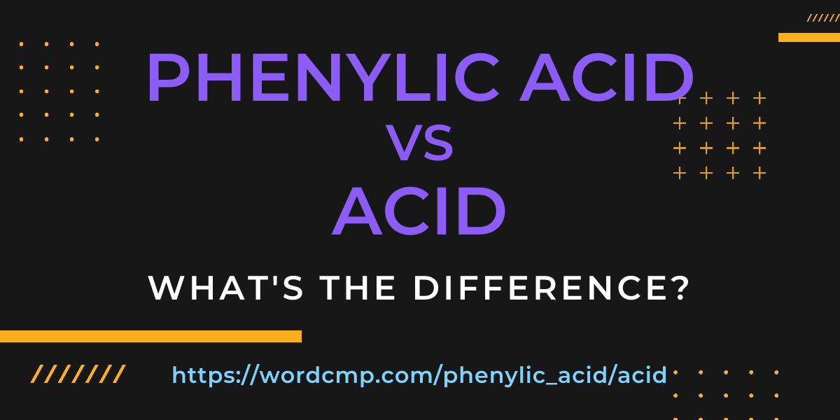 Difference between phenylic acid and acid