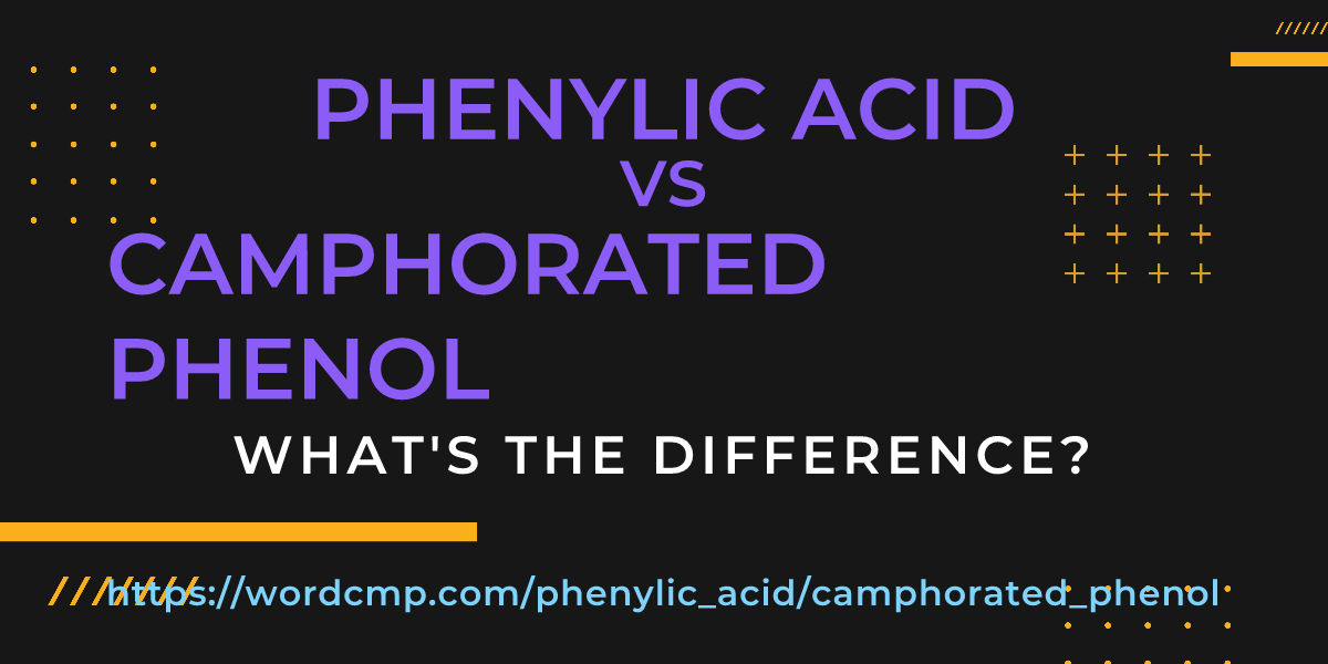 Difference between phenylic acid and camphorated phenol