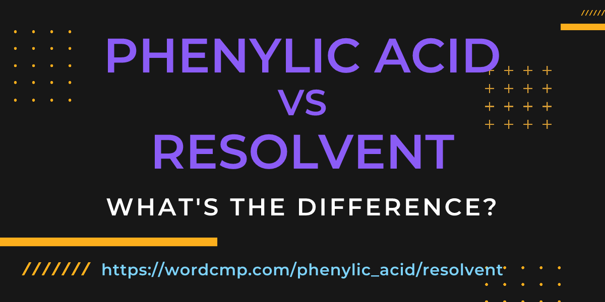 Difference between phenylic acid and resolvent