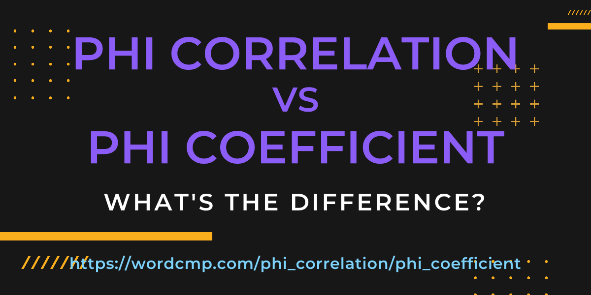 Difference between phi correlation and phi coefficient