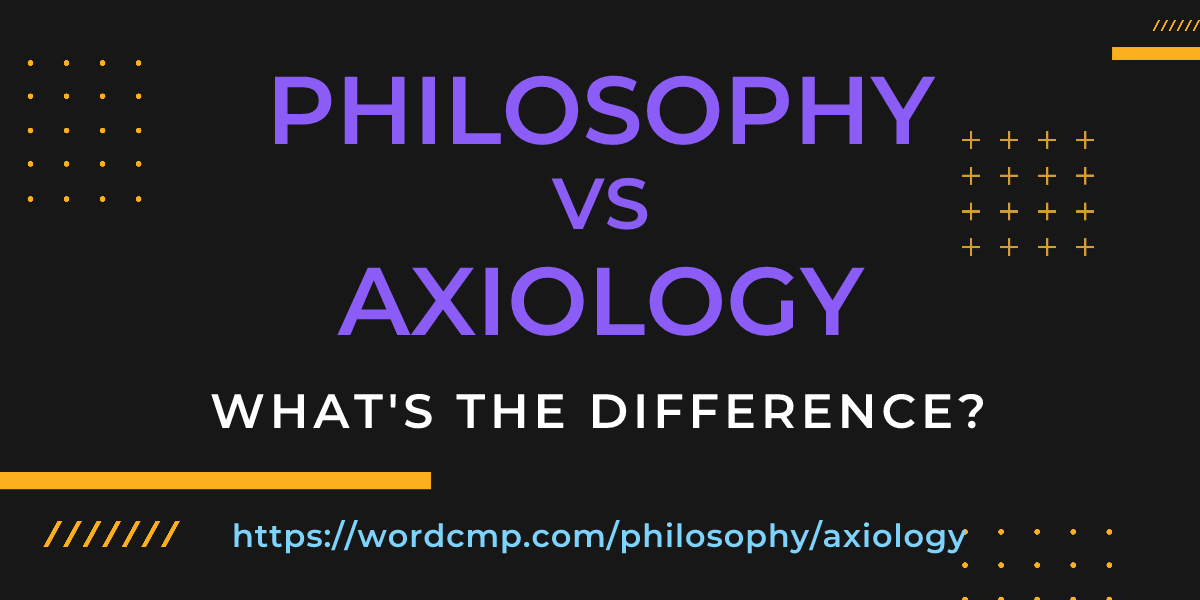 Difference between philosophy and axiology